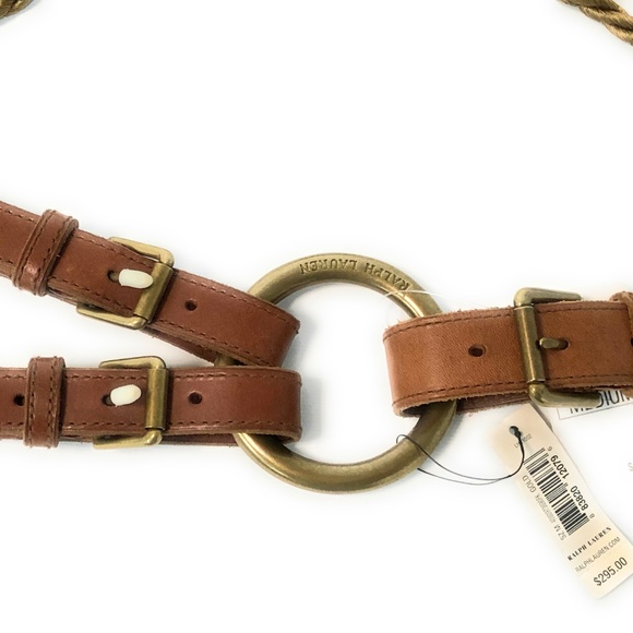 Ralph Lauren Women\'s Brown Leather, Cord Belt M main image 4
